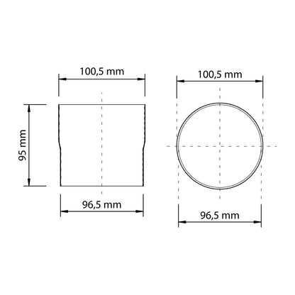 Rainwater flap copper automatic with float DN 100 incl. adapter Rain pipe flap with ball for filling rain barrels, rain barrels, and smaller rainwater tanks.