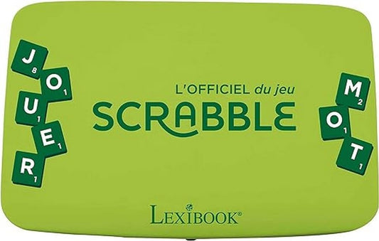 Lexibook -SCR8FR Scrabble ODS8 Electronic Dictionary Larousse FISF Ergonomic Format Large Buttons Arbike Correction Device Definitions Battery Operated Green Blue SCR8FR