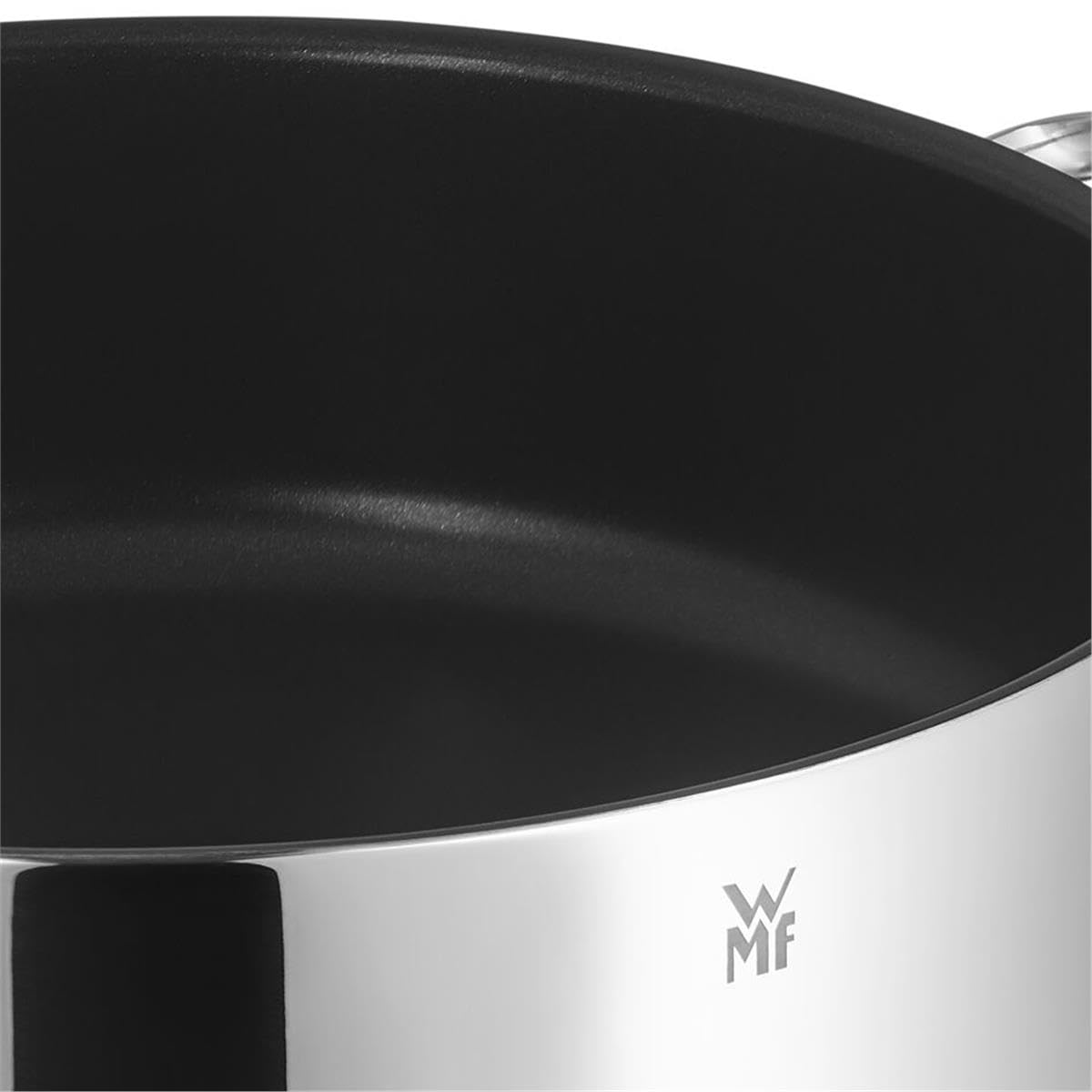 WMF Roasting pan 28cm Induction, Braising pot with lid 5l, Cromargan stainless steel coated, ovenproof, high rim