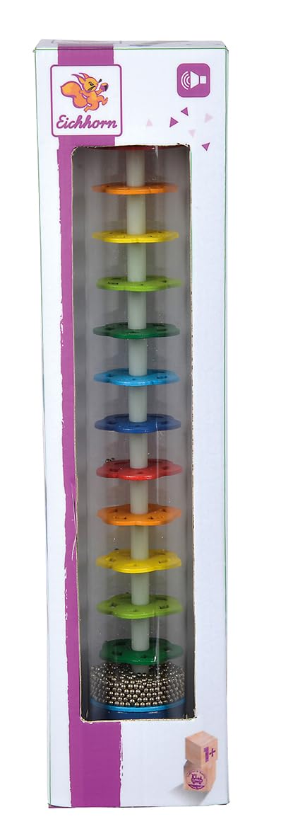 Squirrel 100003446 - Rainmaker made of solid wood, plastic tube with metal balls, 3 to 99 years, 32x5cm (Pack of 2)