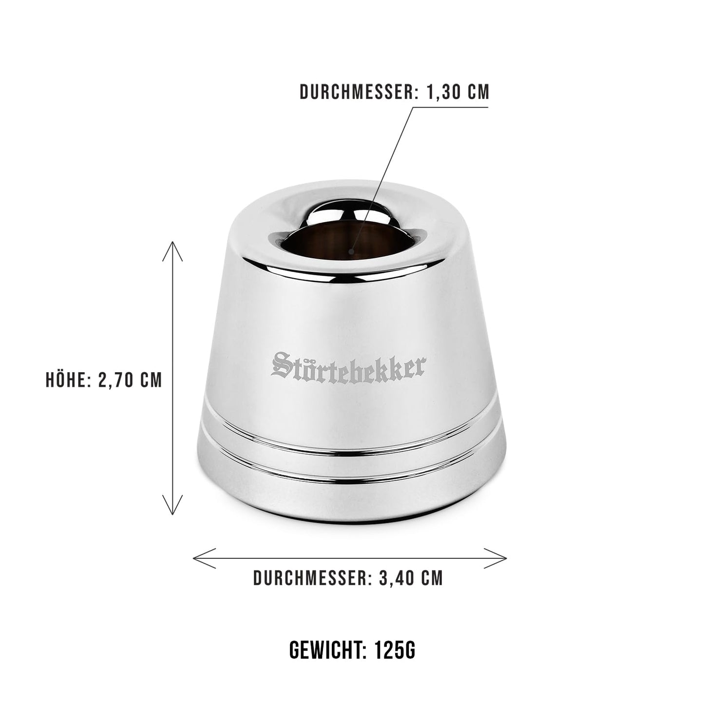 Störtebekker® Premium Safety Razor 'Hamburg' in set with razor stand 'Hamburg' - Silver - high-quality accessory for your bathroom - non-slip base - sturdy stand - 125g - gift idea