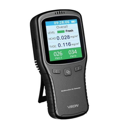 Air quality monitor, formaldehyde detector, PM air quality monitor with temperature and humidity for laboratory/office/car.