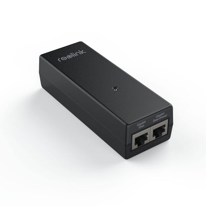 Reolink Gigabit PoE Injector, provides PoE+ 30W or PoE 15.4W, distance up to 100m, Plug & Play, suitable for PoE cameras/video doorbells.