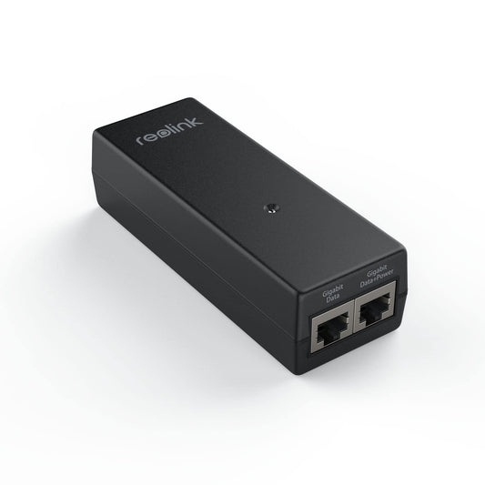 Reolink Gigabit PoE Injector, provides PoE+ 30W or PoE 15.4W, distance up to 100m, Plug & Play, suitable for PoE cameras/video doorbells.