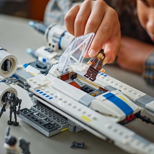 LEGO Star Wars 75399 Rebel U-Wing Starfighter - toy with swiveling wing function & 3 minifigures including Cassian Andor & K-2SO droid - gift for boys 8+ & Andor season 2 fans.