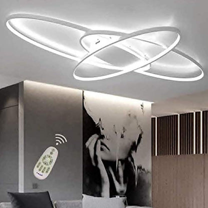 MQW LED Ceiling Light Dimmable Modern Ceiling Lamp Living Room Lamp Bedroom Lamp Ceiling with Remote Control 62W Interior Design Ceiling Lighting for Living Room Study Kitchen Office White, 130cm