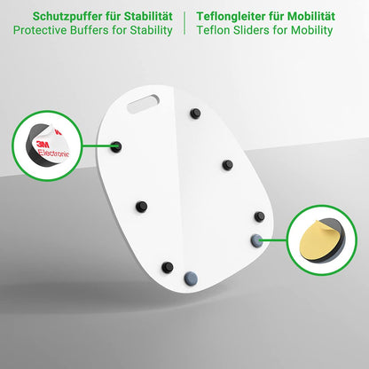 Triumphant sliding board for Thermomix TM6 TM5 Slider effortless moving rolling board made of acrylic - White