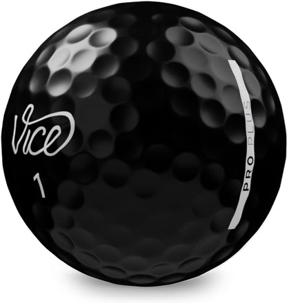 Vice Golf Pro Plus Golf Balls, Limited Edition, Black
