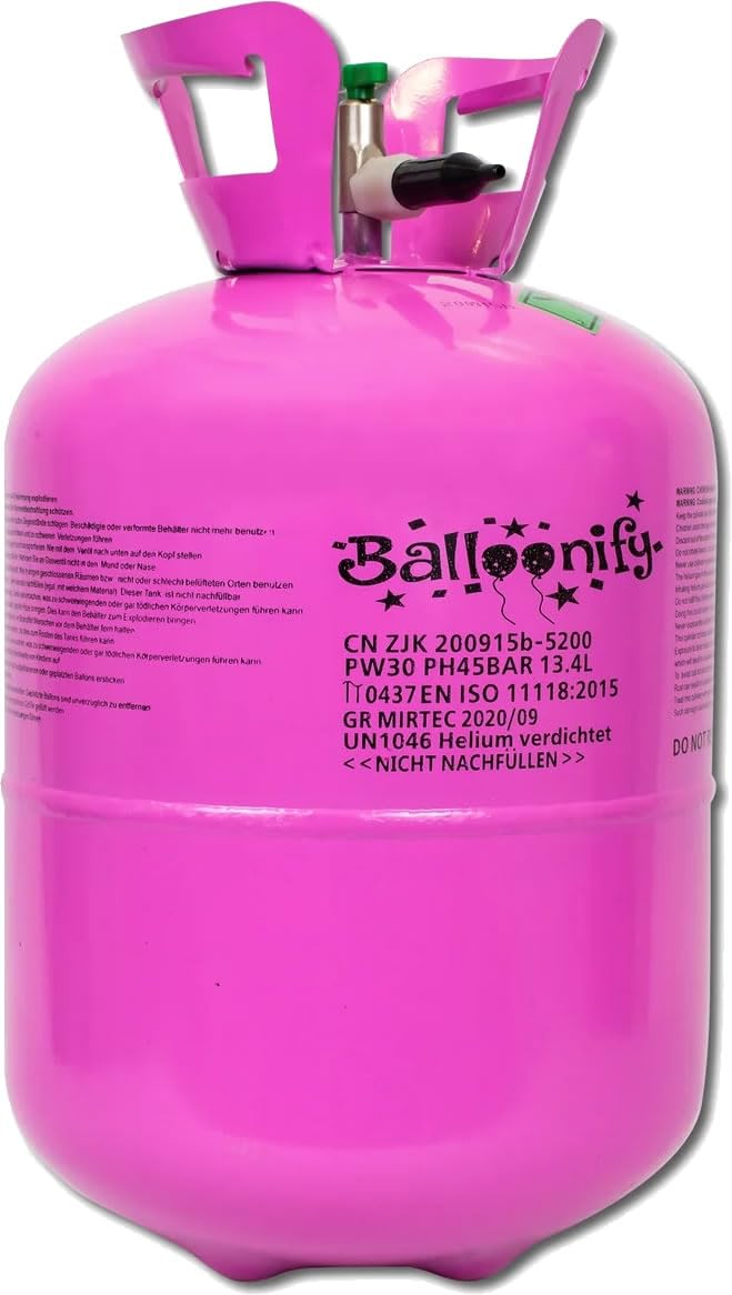 Balloonify helium tank for approximately 50 balloons foil balloons balloon gas 400 liters (0.40 m³) helium balloon gas