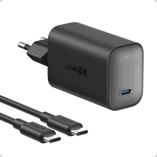 Anchor Nano Charger, 100W MacBook Charger, Power Adapter for MacBook, iPad, iPhone 16, Galaxy, and all USB-C devices, 1.8m USB-C cable included.