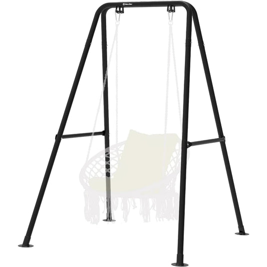 Hammock stand, hanging chair stand, Max load 150 kg, hammock stand, for indoor or outdoor use, with stand (black)