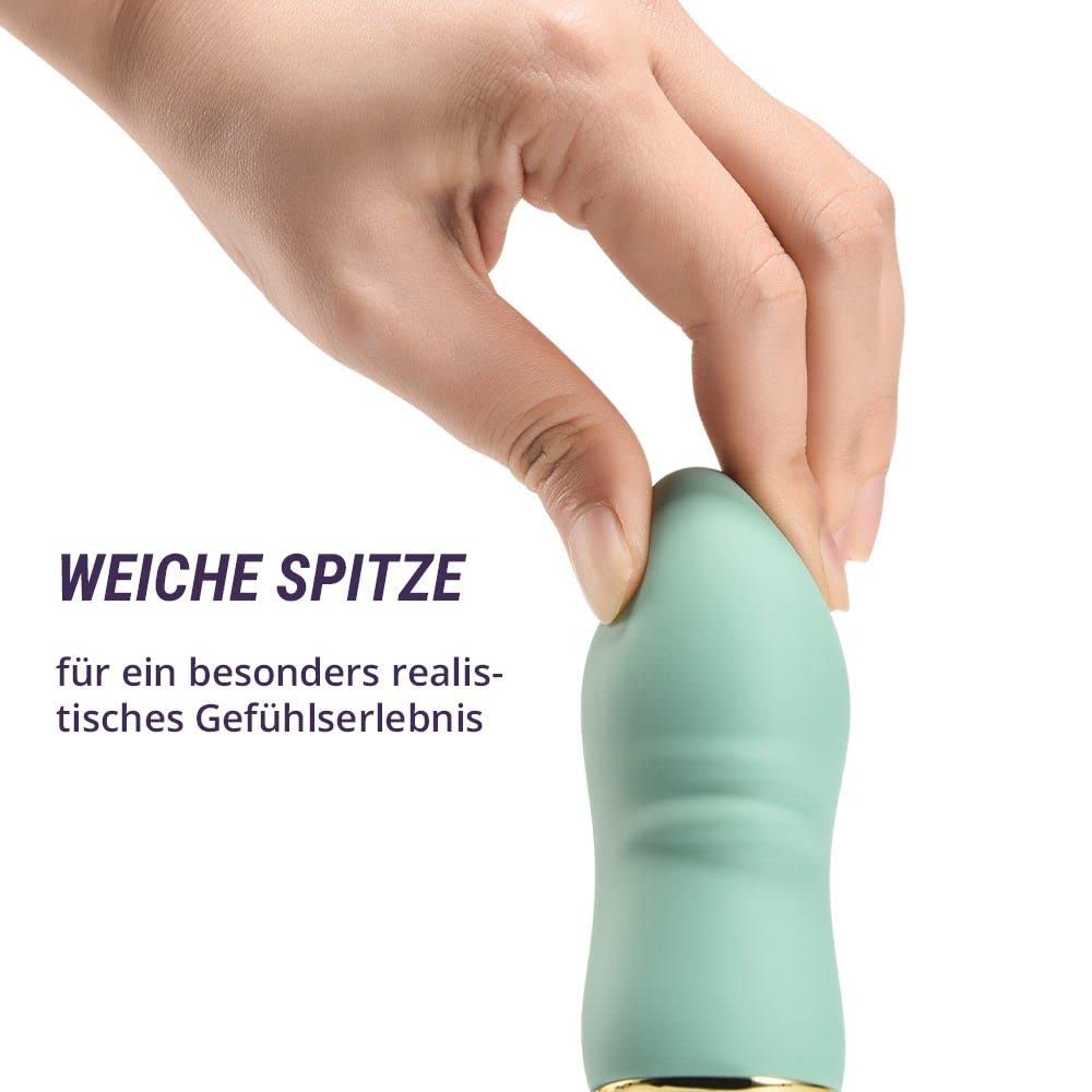 AMORELIE Gift Set "Good Vibes" - Erotic set (including Quickie Vibrator) for women & couples, 3-piece.
