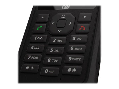 CAT B40 - Robust outdoor phone with 4G LTE (drop-proof, water & dustproof to IP69 and MIL SPEC 810H, antimicrobial, 100-lumen flashlight, 2MP camera, 2.4" display, 30-day battery) in black.