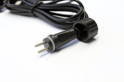 3-piece set LED fountain lighting Cold-White 12V AC | Replacement lighting for fountains & water features | Without power supply | 2m cable | Double pin standard plug | Includes 1/2" & 3/4" hose connections
