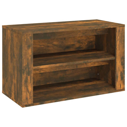 FIRBNUS shoe rack smoked oak 75x35x45 cm wood composite shoe organizer shoe storage shoe cabinet wood shoe rack wood cabinet for entryway hallway ample storage practical & elegant