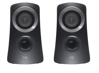 Logitech Z313 2.1 Speaker System with Subwoofer, 50 Watts Peak Power, 3.5mm Input, Headphone Jack, Control Pod, EU Plug, Compatible with PC/TV/Tablet/Phone - Black