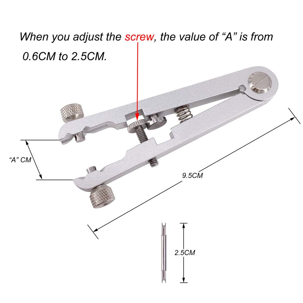 Medlife watch strap spring bar, standard pin remover, replacement removal tool, tweezers set.
