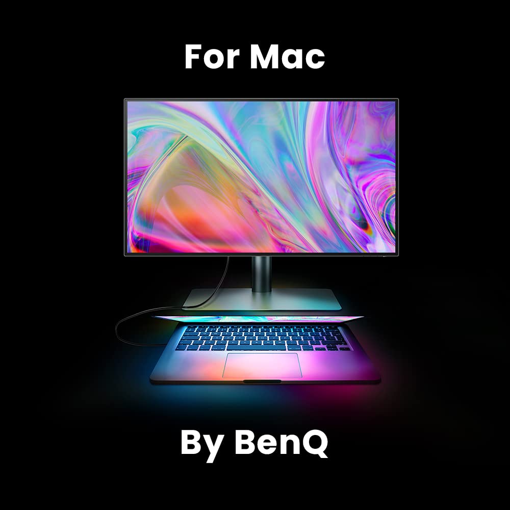 BenQ PD2705U Graphic Monitor (AQCOLOR Technology, 27-inch, 4K UHD, IPS, P3 color space, USB-C charging, DP/HDMI, KVM, hardware calibrated, height adjustable), compatible with MacBook.