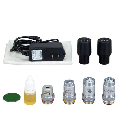 AmScope M83EZ-C50S OMAX 40X-2500X LED Digital Trinocular Lab Compound Microscope with 5MP Camera and Mechanical Stage