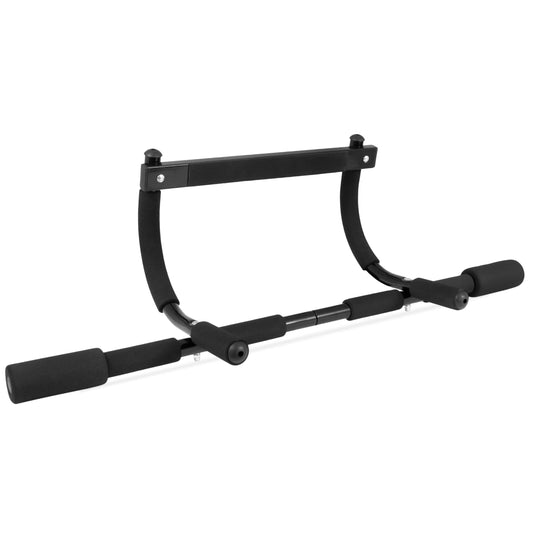 ProsourceFit Multi-Grip Lite Pull Up/Chin Up Bar, a sturdy doorway bar for upper body workouts at home gyms. Adjustable length from 24”-32”.