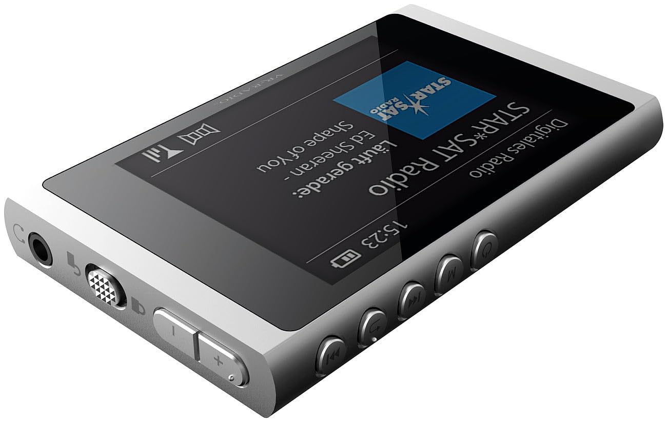 VR-Radio DAB Radio: Digital Slim Pocket Radio DAB+/FM, Battery, Earphones, Aluminum Case (DAB Mini Radio, Pocket, Fitness)