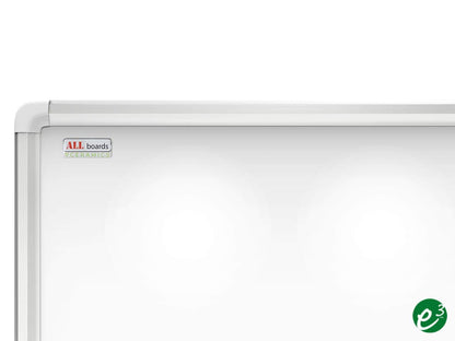 ALLboards Magnetic Whiteboard, Ceramic Enamel Surface 100x80cm with Aluminum Frame Premium EXPO, Dry Erase, Projection Screen