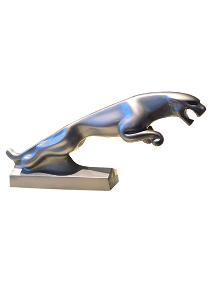 Antique home design jaguar decor table figurine cat advertising figure big cat silver animal figurine decorative figurine