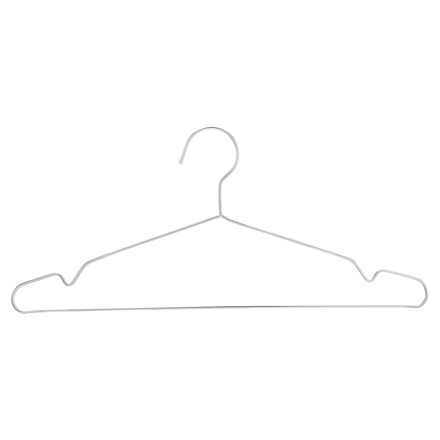Amazon Basics Stainless Steel Clothes Hangers, 50-Pack, Chrome-plated