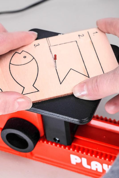 PLAYMAKE 4in1 Workshop - Creative workshop for kids 5+ - Tech toys for wood and cardboard - Safe tools for children - 4 functions in one toy - Made in Austria