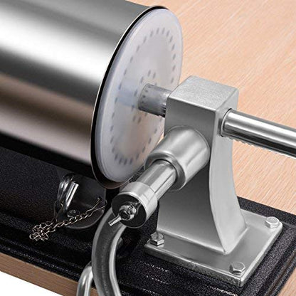 COSTWAY 2.5kg/3kg/4kg manual sausage stuffer, stainless steel sausage machine, sausage filling machine with 4 filling tubes silver, sausage press with table clamp, sausage syringe silver (4KG)