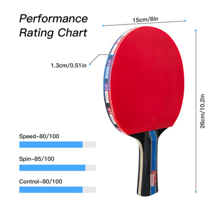 Baozun Table Tennis Racket Set, Table Tennis Set with 2 rackets, 3 balls, Extendable table tennis net, and bag.
