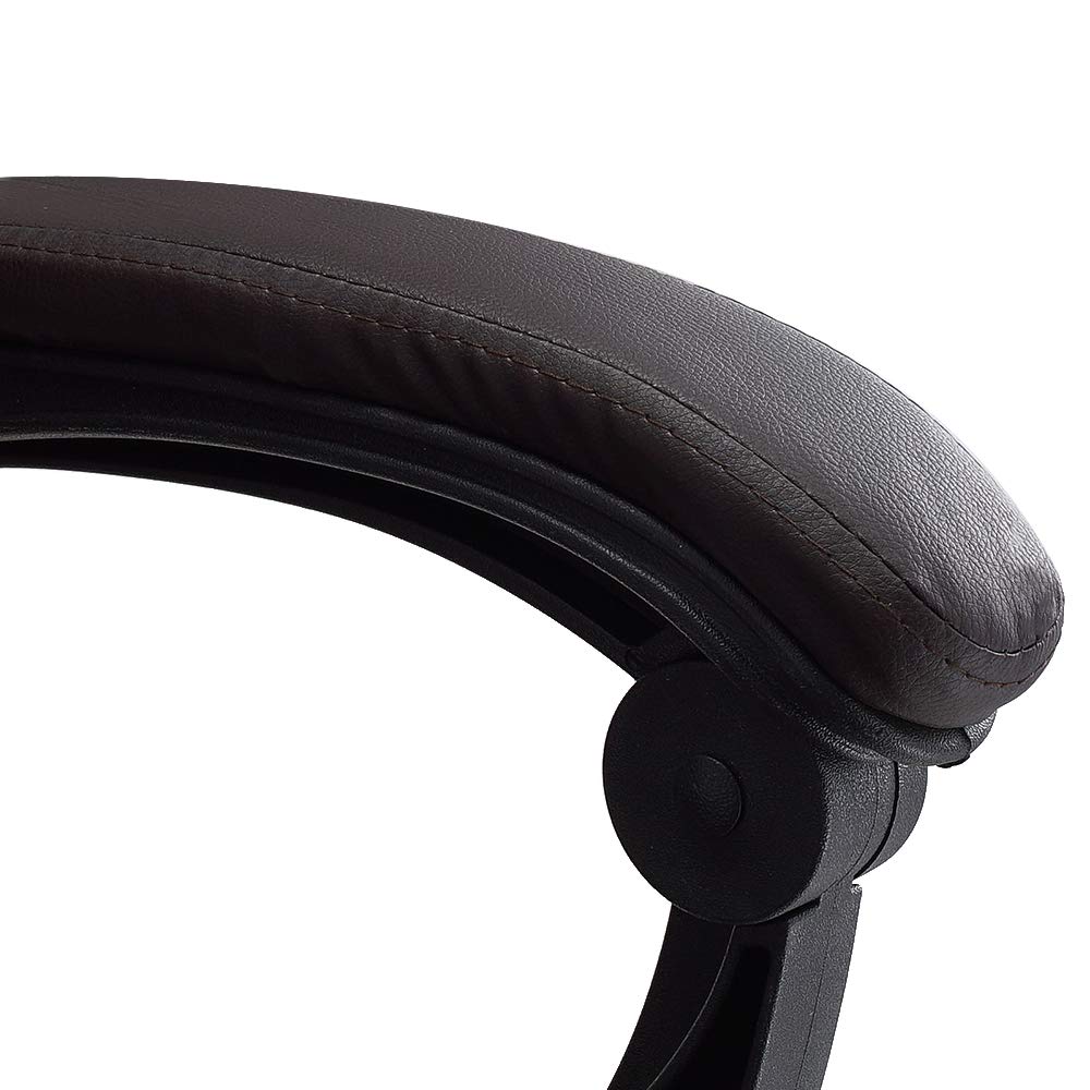 Panama office chair Heavy-Duty Executive Reclining Chair with Footrest made of PU Leather Gaming Chair (Brown), BOOC150FD