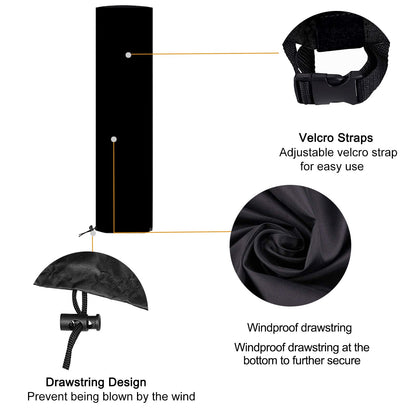 Protective cover for solar shower, 420D solar shower cover with UV coating, waterproof cover for solar shower in garden, outdoor shower cover (245 * 30 cm)