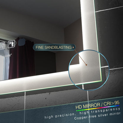 GANPE LED Bathroom Mirror (70 x 90 cm)