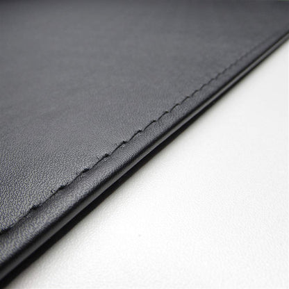 SK Studio Desk Pad with Edge Protection Waterproof PU Leather, Non-Slip with Edge Locking Mouse Pad for Computer Keyboard, PC, and Laptop Black 90x48cm