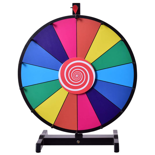 GOPLUS 18" 24" Wheel of Fortune Lottery Games Prize Wheel Gambling (18")
