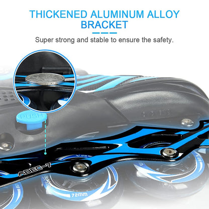 Lixada Inline Skates Kids Adjustable Inline Skates with LED PU Wheels Roller Skates Gift for Kids Teens, Boys Girls Beginners Men Women, Size 28-33/34-37/38-41