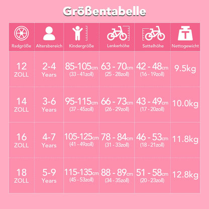 STITCH 14 inch children's bike for 3-5 year old boys, 14 inch bike for boys with training wheels, pink.