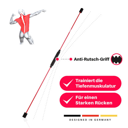 swingfit® swing bar [including bag, band & workout plan] - Recommended by therapists. Gymnastics swing bar for deep muscles.