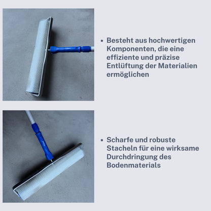 50cm Spiked Roller Venting Roller Levelling Roller Hedgehog Roller Nail Roller + Bracket (11mm spike length)