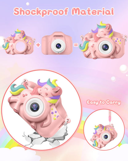 Kids camera, Gofunly Kids Camera 1080P 2.0 inch Screen Camera for Kids with 32GB Card Selfie Digital Camera for 3-12 year old Boys and Girls Christmas Toy