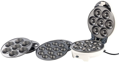 Rosenstein & Söhne Cake Pop Maker 3 in 1: 3in1 Donut, Cupcake, and Cake Pop Maker with non-stick coating (Donut Cake Pop, muffin &, baking tray)