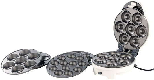 Rosenstein & Söhne Cake Pop Maker 3 in 1: 3in1 Donut, Cupcake, and Cake Pop Maker with non-stick coating (Donut Cake Pop, muffin &, baking tray)
