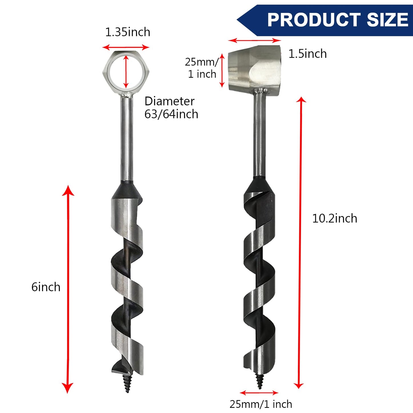Hand drill Bushcraft Manual screwdriver, Hand drill Outdoor Auger Bushcraft with Holster & Blow Fire Tube, Wood drill Scotch Eye for outdoor/camping/bushcraft settlers.