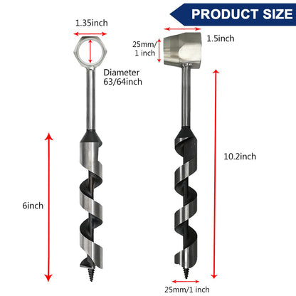 Hand drill Bushcraft Manual screwdriver, Hand drill Outdoor Auger Bushcraft with Holster & Blow Fire Tube, Wood drill Scotch Eye for outdoor/camping/bushcraft settlers.