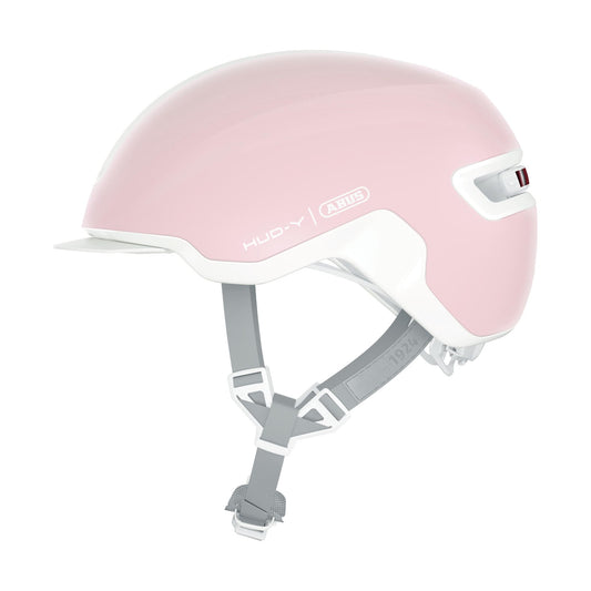 ABUS Urban Helmet HUD-Y - with magnetic, rechargeable LED rear light & magnetic closure - Cool everyday bike helmet - for men and women