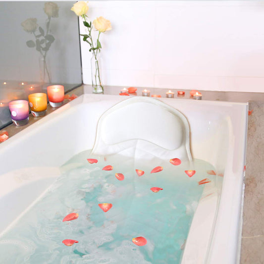 Bathtub Pillow Full Body Bath Pillow Cushion Bathtub (125 x 49cm) - Bathtub Mat with headrest supports neck, back, and legs - Hanging hook for quick drying Home Spa
