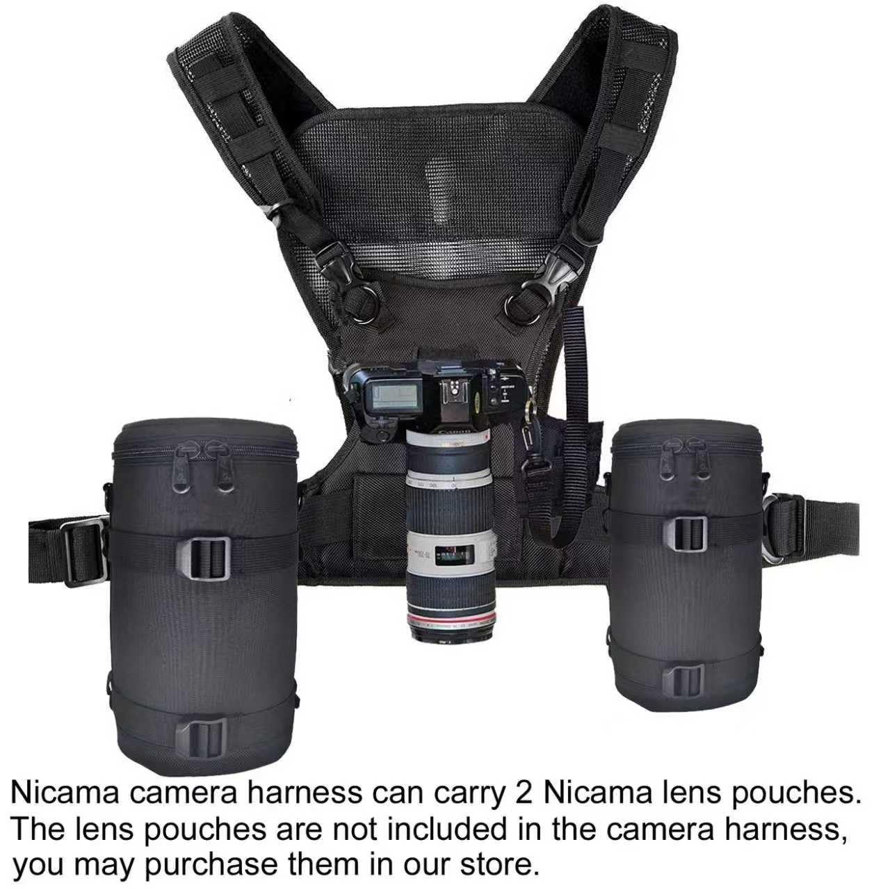 Nicama Camera Strap Double Camera Harness Photography Vest Shoulder Strap For Canon Nikon Sony Olympus Pentax DSLR