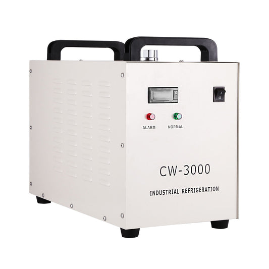 BuoQua Water Cooler 9L Industrial Water Chiller CW-3000DG Thermolyse Type 50W Water Chiller Water Cooling CO2 Laser Tube Cooler for CNC Engraving