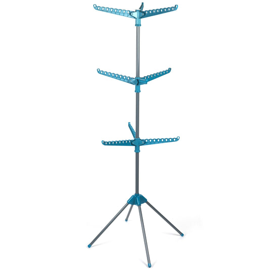 Beldray LA039552TQEU 9-arm Clothes Airer - 3-tier Clothes Rack, 15kg, Space-saving Storage, Foldable, Airer, Rigid Arms for Hanging Hangers